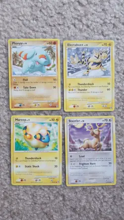 Pokemon Secret Wonders 4 Card Lot Commons Phanpy Mareep LP Lightly Played - Image 1