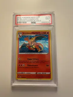 2022 POKEMON SWSH BLACK STAR PROMO #075 SPECIAL DELIVERY CHARIZARD-HOLO PSA 9 - Image 1