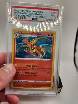 2022 POKEMON SWSH BLACK STAR PROMO #075 SPECIAL DELIVERY CHARIZARD-HOLO PSA 9 - Image 2