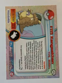 2000 Topps Pokemon TV #115 Kangaskhan (D) Silver Foil FREE COMBINED SHIP - Image 2