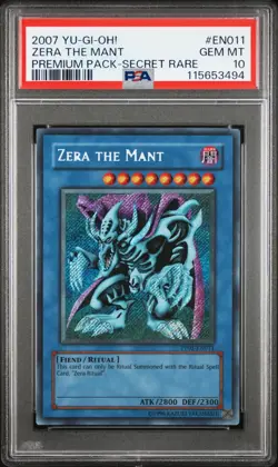 YUGIOH PSA 10 Zera the Mant PP01-EN011 Secret Rare *3494 - Image 1