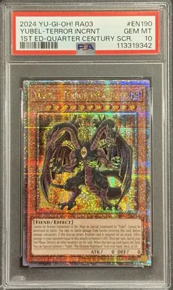 2024 PSA 10 YUGIOH RA03 QCR SECRET RARE YUBEL TERROR INCARNATE 💎 - Image 1