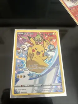 Pokemon TCG Pikachu SWSH020 Sword & Shield Promo Card Holo, Near Mint Condition - Image 2