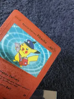 Pokemon Pikachu Special Delivery Black Star Promo Metallic Foil Display Card - Image 2