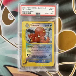 PSA 9 OCTILLERY REVERSE HOLO FOIL - 2003 AQUAPOLIS 26/147 Rev Pokemon Card - Image 1