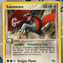 Salamence 19/97 Non Holo Rare EX Dragon Pokemon Card Vintage 2003 NM - Image 2