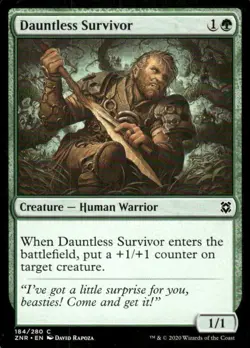 Dauntless Survivor 184/280 Zendikar Rising MTG Magic the Gathering card - Image 1