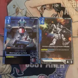Gundam card game banagher links AND unicorn gundam promo ALT ART GD01-005 - Image 1