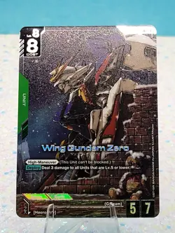 Gundam Card Game Newtype Rising Wing Gundam Zero GD01-024 LR Alt Art One Star - Image 2