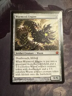 Wurmcoil Engine Mtg Scars Of Mirrodin With Wurm Tokens From CM2 - Image 2
