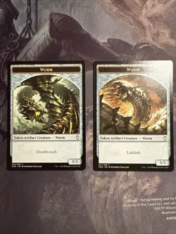 Wurmcoil Engine Mtg Scars Of Mirrodin With Wurm Tokens From CM2 - Image 4