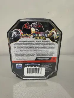 Pokemon TCG Scarlet & Violet Paldean Fates Charizard EX Tin, Sealed - Image 2