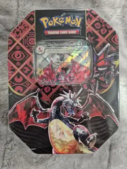 Pokemon TCG Scarlet & Violet Paldean Fates Charizard EX Tin, Sealed - Image 1