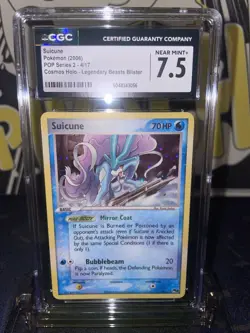 2006 Pokemon POP Series 2 Suicune Holo R - CGC 7.5 - Image 1