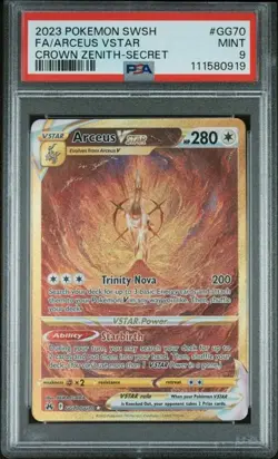 ARCEUS VSTAR - 2023 POKEMON SWORD AND SHIELD CROWN ZENITH #GG70 PSA 9 Mint - Image 1