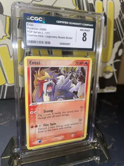 2006 Pokemon POP Series 2 Entei Holo R - CGC 8 - Image 2