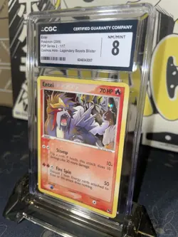 2006 Pokemon POP Series 2 Entei Holo R - CGC 8 - Image 3