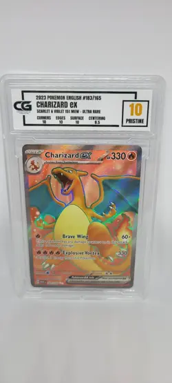 2023 POKEMON MEW EN-151 ULTRA RARE #183 CHARIZARD EX CG 10! - Image 1