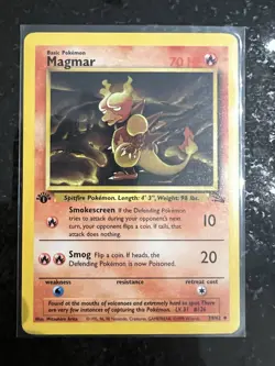 Magmar 39/62 1st Edition Fossil Pokemon TCG WOTC LP - Image 1