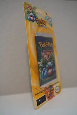HEAVYU Pokemon 1999 WOTC Sealed Base Set Unlimited Booster Blister Pack Venusaur - Image 4