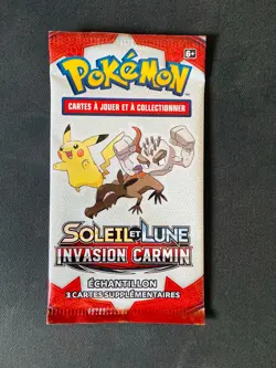 Booster Pokemon Echantillon Invasion Carmin Soleil Et Lune NEUF SCELLE - Image 1