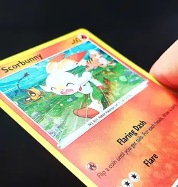 Scorbunny Pokemon Sword & Shield SWSH244 Cosmos Holo Black Star Promo LP - Image 3