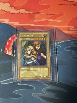 Yugioh Gemini Elf LON-000 Secret Rare Holo Bleed Konami 2003 - Image 1