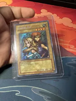 Yugioh Gemini Elf LON-000 Secret Rare Holo Bleed Konami 2003 - Image 3