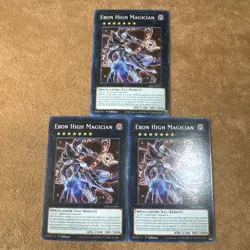🔥 3x YUGIOH Ebon High Magician LDS3-EN092 Common 1st Edition Near Mint PLAYSET - Image 1