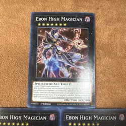 🔥 3x YUGIOH Ebon High Magician LDS3-EN092 Common 1st Edition Near Mint PLAYSET - Image 2