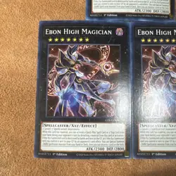 🔥 3x YUGIOH Ebon High Magician LDS3-EN092 Common 1st Edition Near Mint PLAYSET - Image 3