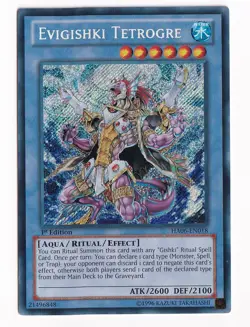 YuGiOh Evigishki Tetrogre HA06-EN018 1st Edition Secret Rare NM - Image 1