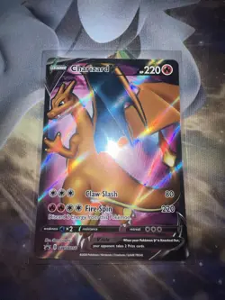 POKEMON TCG Charizard V - SWSH050 Champions Path Black Star Promo Pokemon Card - Image 1