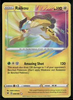 2020 Vivid Voltage Set Pokemon Card 050 Raikou NM - Image 1
