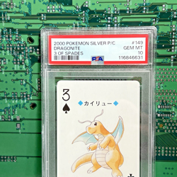 Dragonite PSA 10 Pokemon Silver Version Playing Card 149 3 of Spades Poker Lugia - Image 4
