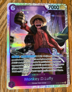 Monkey.D.Luffy ST26-005 SR ONE PIECE Card Game NM Purple (FOIL) - Image 1