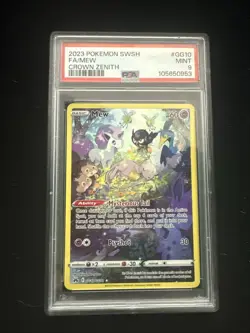 Pokemon TCG Mew Crown Zenith: Galarian Gallery Holo Rare Card GG10/GG70 PSA 9 - Image 1