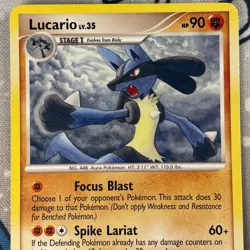 Lucario 61/146 Non Holo Diamond & Pearl Legends Awakened Card 2008 NM/LP - Image 2