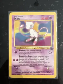 Pokemon Mew TCG 2000 Black Star Promo 8 Regular Vintage Card LP/NM Condition - Image 1
