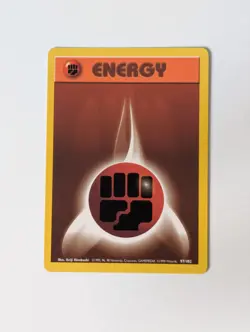 Pokemon Card WOTC Fighting Energy 97/102 Base Non-holo Unlimited 1999 - LP - Image 1