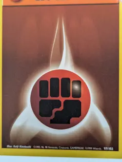 Pokemon Card WOTC Fighting Energy 97/102 Base Non-holo Unlimited 1999 - LP - Image 3
