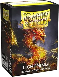 Dragon Shield | Matte Dual Standard Size Card Sleeves | 100 CT - Lightning 5706569150471 - Image 1