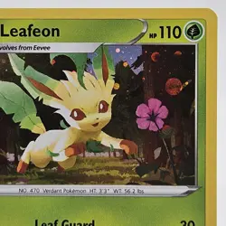 Leafeon SWSH191 Evolving Skies Black Star Promo Cosmos Holo Pokemon Card - Image 3