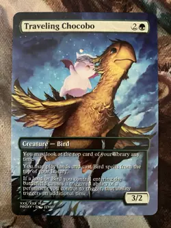 Traveling Chocobo Final Fantasy MTG Custom Alt Art Card Play Test - Image 1