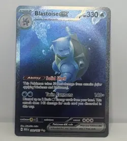 Pokemon Blastoise EX 200/165 Full Art Ultra Rare SV 151 English Holo Card - Image 1