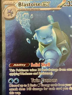 Pokemon Blastoise EX 200/165 Full Art Ultra Rare SV 151 English Holo Card - Image 5