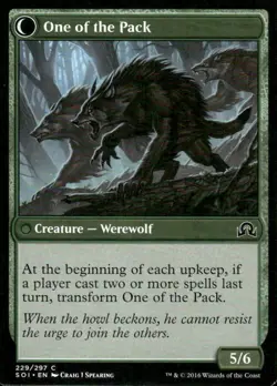 Solitary Hunter/One of the Pack Innistrad MTG Magic the Gathering card - Image 2