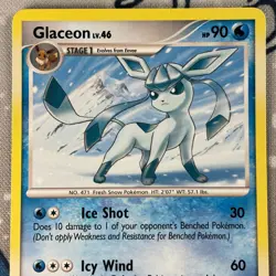 Glaceon 20/100 Non Holo Diamond and Pearl Majestic Dawn Pokemon Card 2008 NM/LP - Image 2