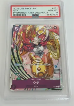 PSA 10 UTA #031 Promotion Pack 2022 Vol. 2 One Piece Card Game Promo Japanese - Image 1