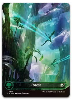 Forest (0371) (Borderless) (Galaxy Foil) #371 NM Edge of Eternities Magic MTG - Image 1